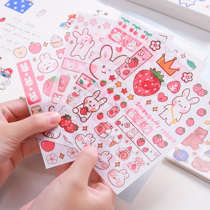 Kawaii Marshmallow Animal Decorative Stickers For - Temu