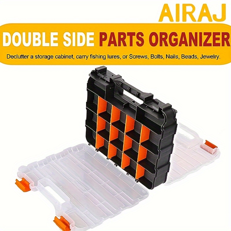 

Double-sided Parts Box, 34 Compartment Storage Box, High-quality Material, Impact Resistant And Durable Tools Box