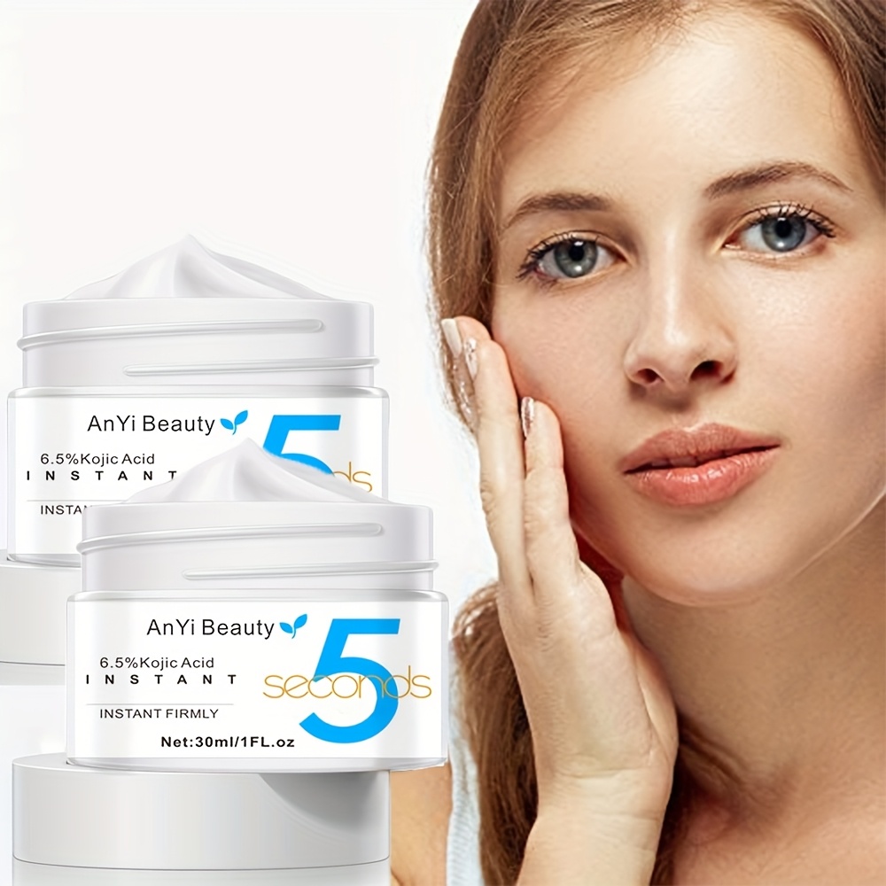 TEMU 2pcs 30ml Kojic Acid Facial Cream, Contains Glycerin, Turmeric, And Aloe Vera, Facial Moisturizing, The Skin Look And