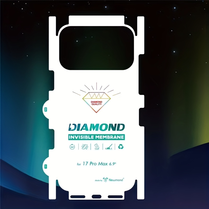 Suitable For 17pro Max/17air/17pro Rear Screen Full-edge Diamond Hydrogel Film Mobile Phone Protective Film