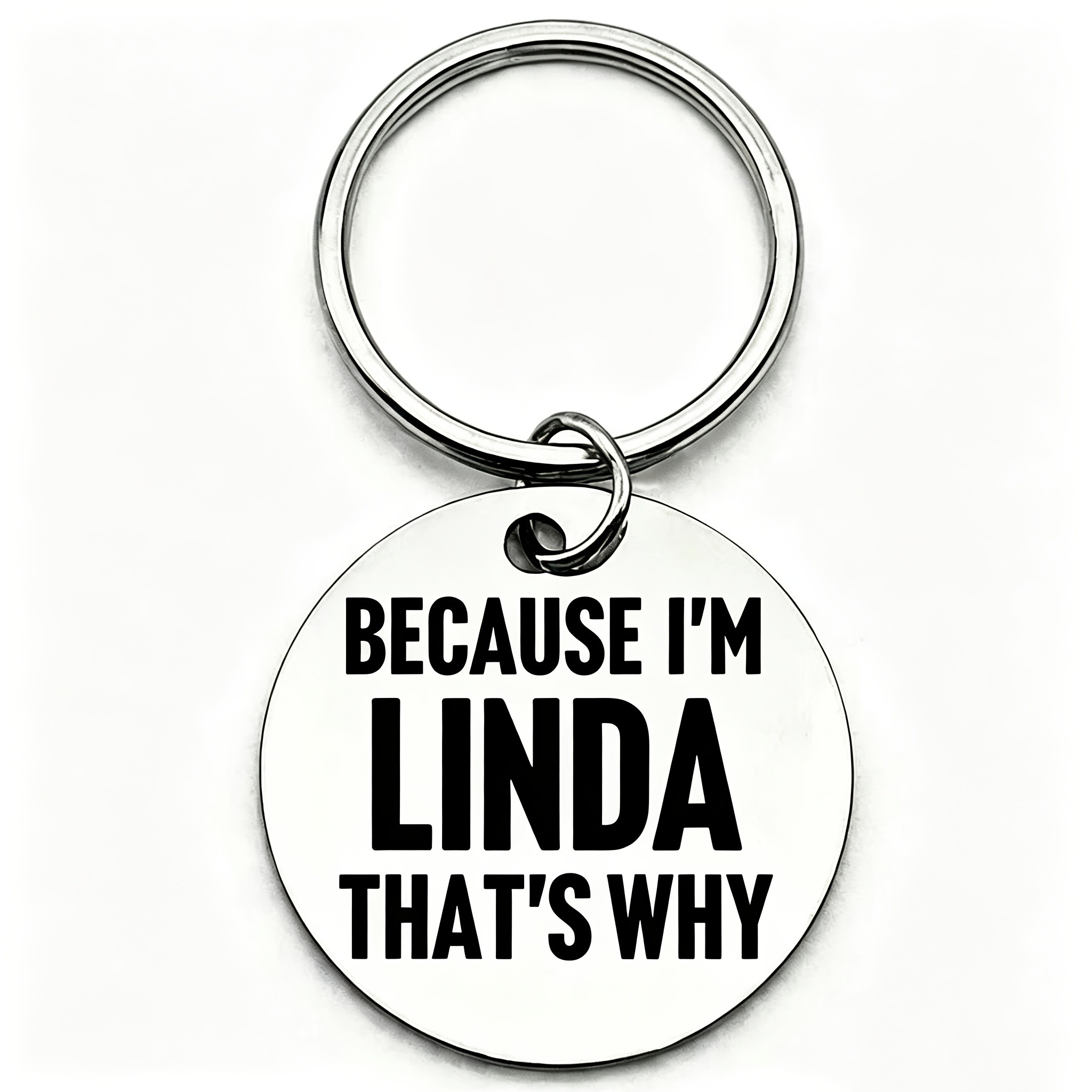TEMU I'm Keychain, Funny Round Metal Keyring, Humorous Gift For , Birthday, Christmas, , Family And Coworkers