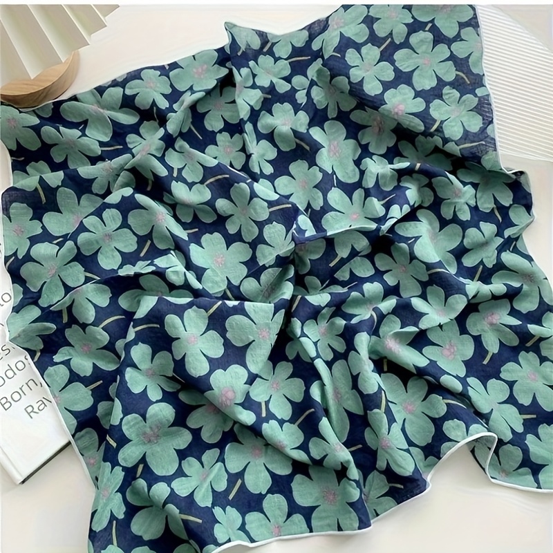 Image of Fashionable Flower Scarves, Headscarves, Decorative Additions, Scarves, And Scarves With Multiple Uses