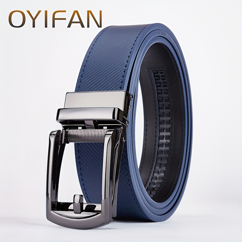 

Ceinture en Cuir de Vache pour Homme, Ceinture Décontractée et avec Boucle Automatique pour Jeans, Pantalons, Travail et , Cadeau pour Papa & Mari