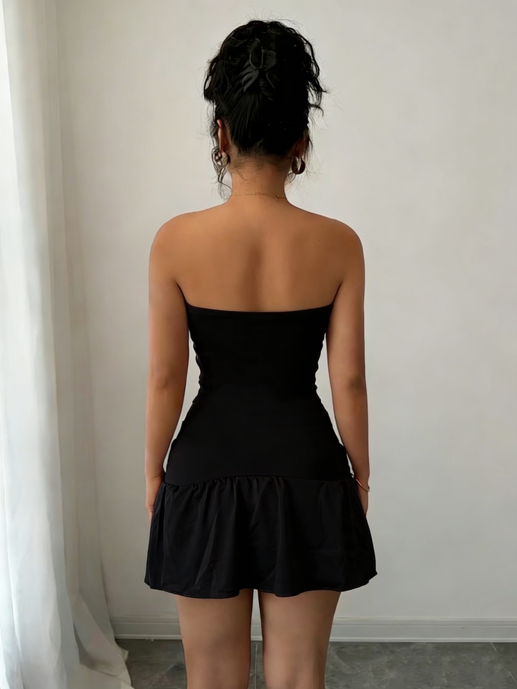 a line tube dress Black Old Money A Line Tube Dress – Mutual Attractions