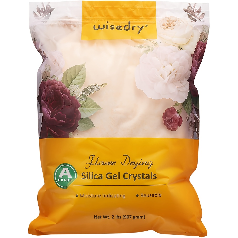 TEMU Wisedry 2 Lbs (0.98kg) Flower Drying Crystals, Fine Crystals < 1mm, Color Indicating, Reusable