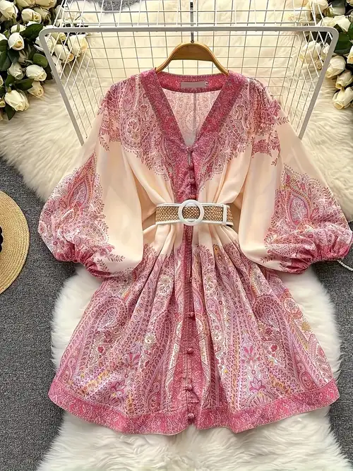 Retro Medieval V neck Long Swing Dress 3330 Retro Medieval V neck Long Swing Dress 3330