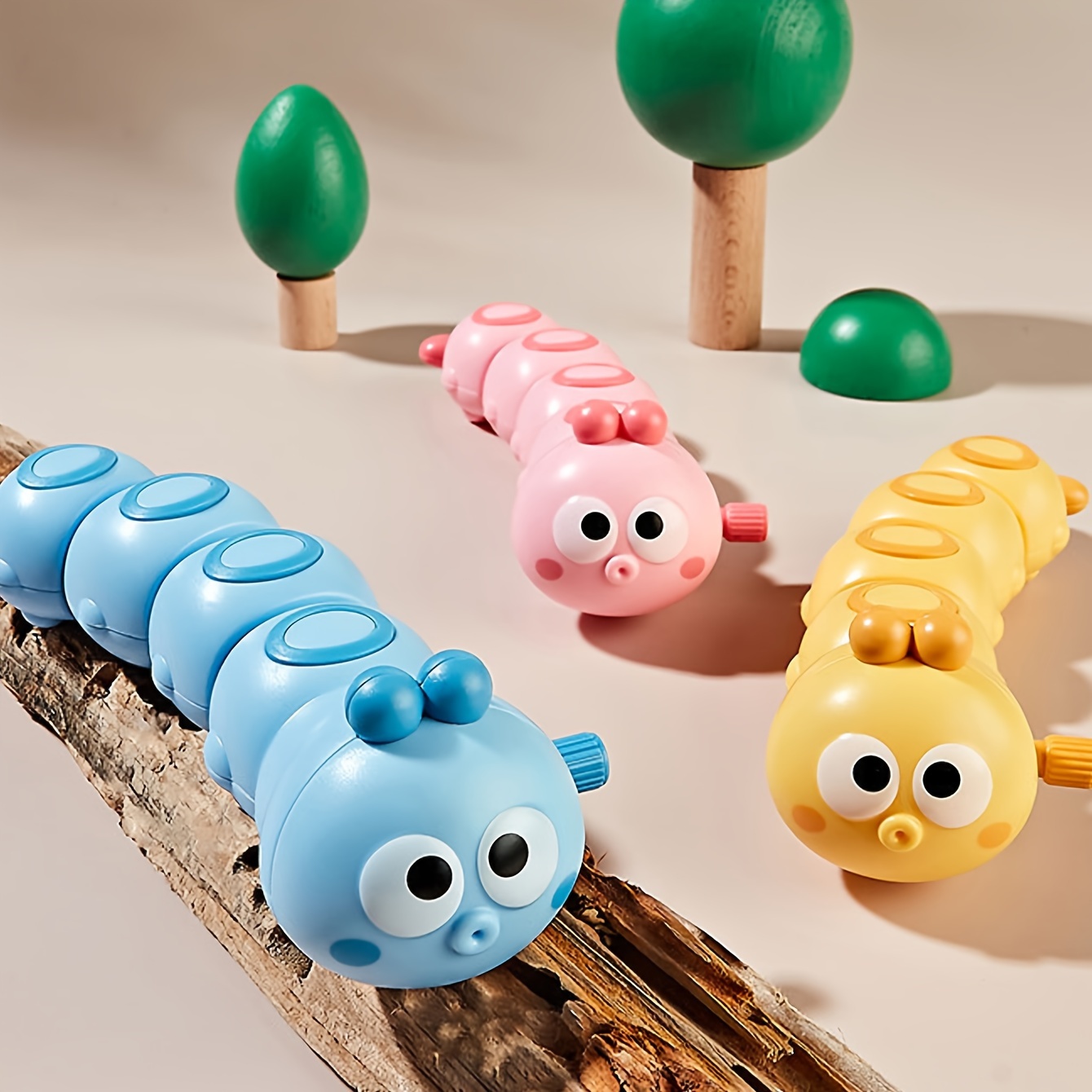 1pc/2pcs/3pcs Caterpillar Toys, Sensory Toys, Parent Child Interactive Toys, Holiday Gifts for Kids, Party Favors (Random Rotation Handle), Interactive Play, Sensory Play, Durable Plastic, Sturdy Construction, Interactive Toy, Party Favor Pack