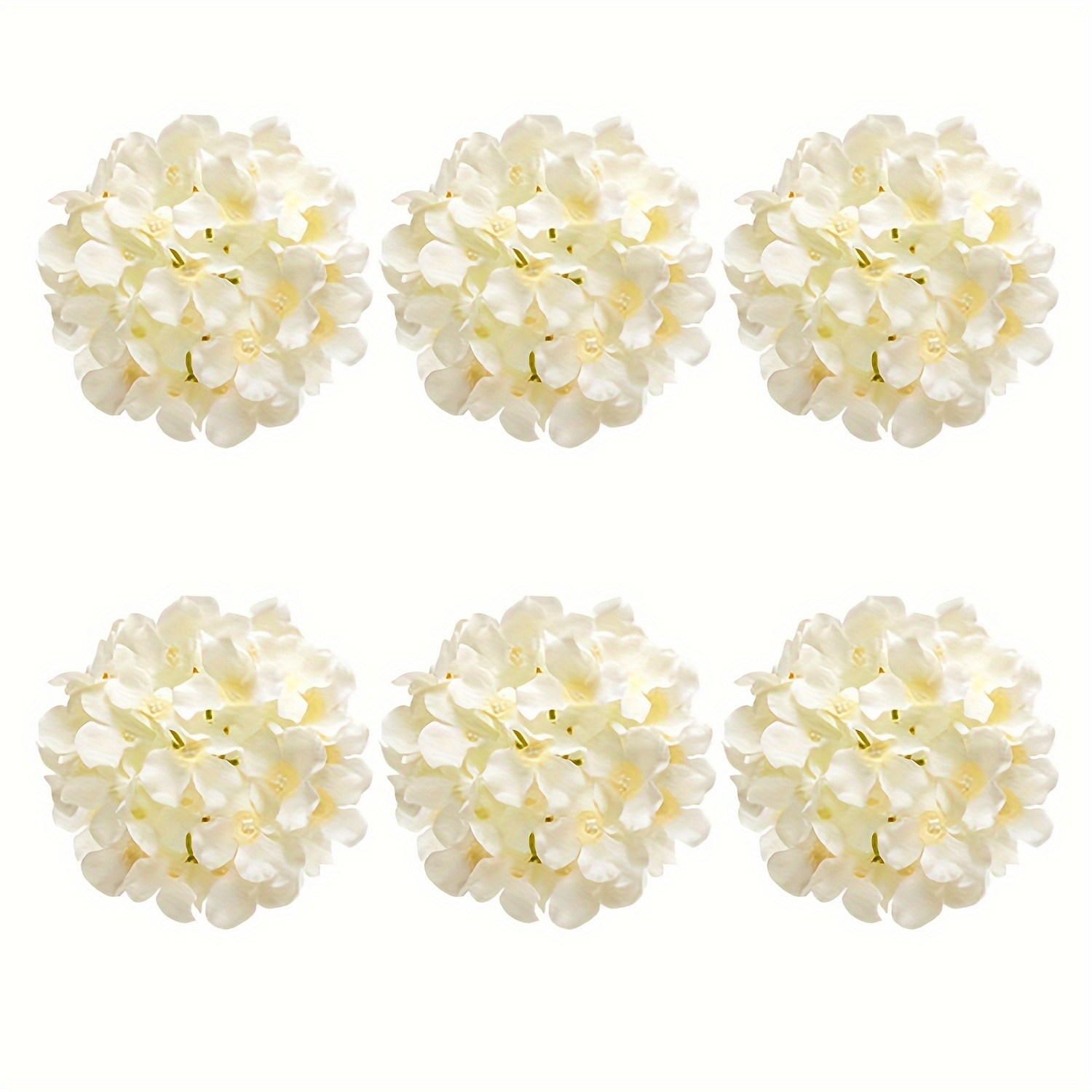 

6pcs Hydrangea Artificial Flowers, Silk Hydrangea Flowers Artificial Flowers Heads With Stems For Home Wedding Party Decor, Aesthetic Room Decor, Home Decor (white)