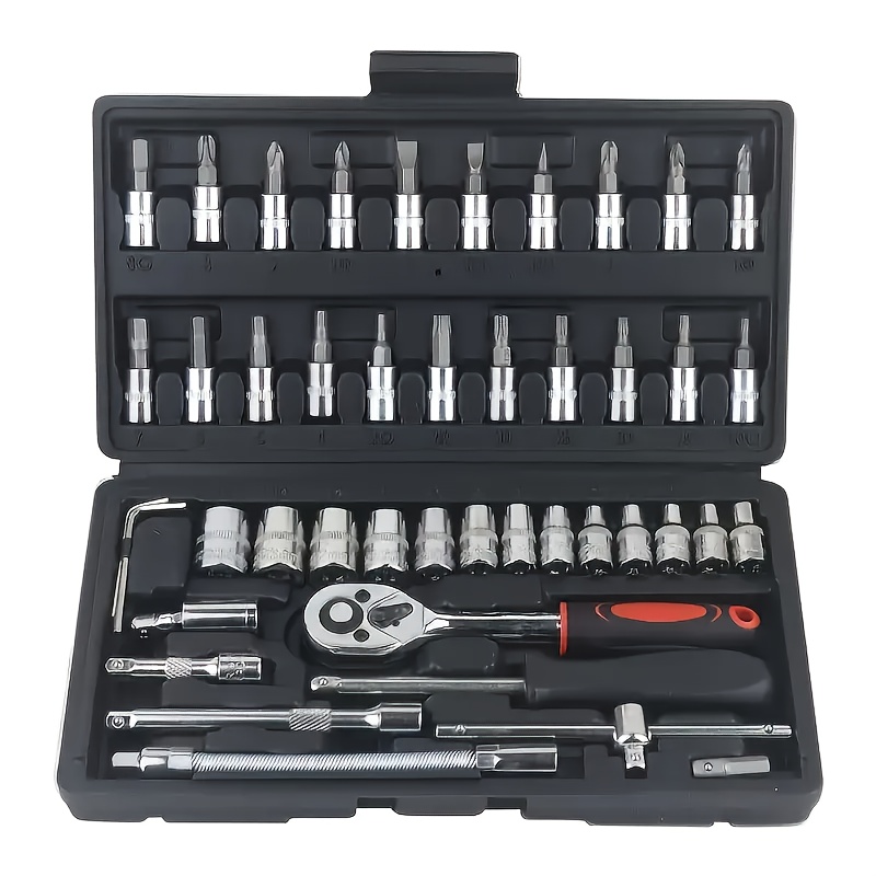 TEMU Repair Tool Set, Durable Steel Construction, With Torx Wrench And Screwdriver Bits, Kit For Vehicles, Bikes, Motorcycles, For Street Bikes And Cruisers