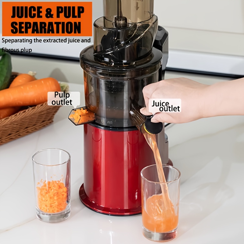 Hilton Quiet Slow Press Juicer Machine 300W Cold Press Juicer with Wide Chute, Masticating Motor for Juice Suitable for Juicers, DIY Ice Cream