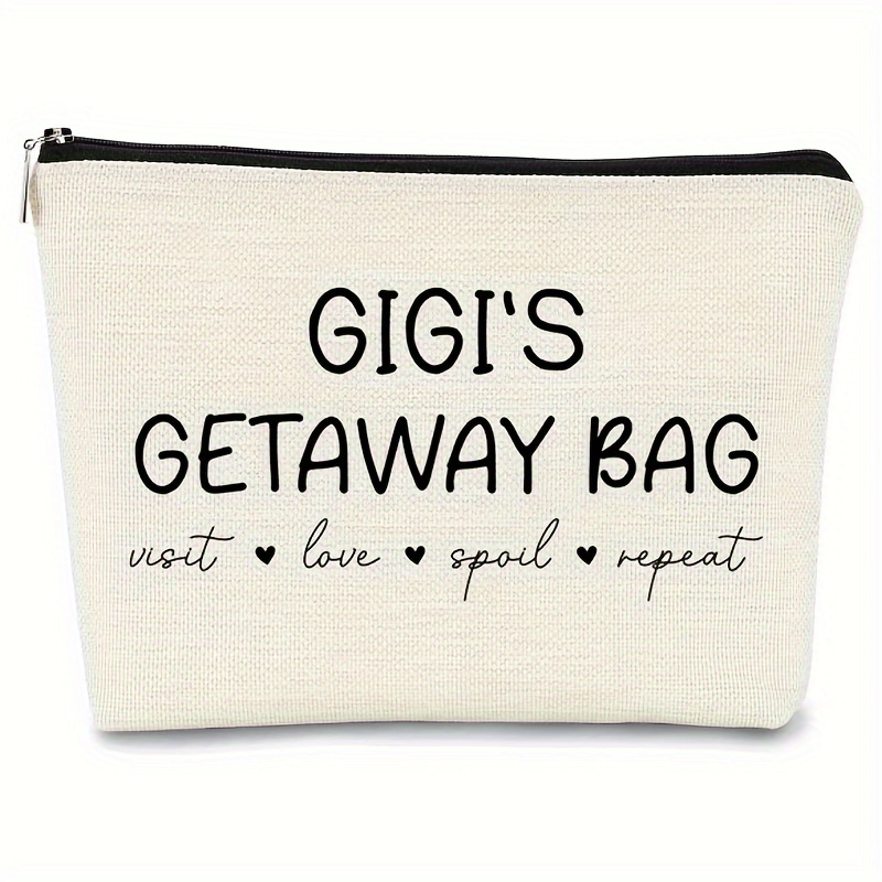 

Gigi's Getaway Bag - Fabric Makeup And Toiletry Pouch For Grandma, Ideal For Travel And Gifts From Grandkids For Christmas, Mother's Day And Birthdays