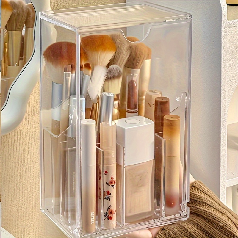 clear plastic makeup brush organizer   cosmetic storage box for desk under 3 2 cubic feet capacity jewelry making display packaging supplies beading jewelry making Product details 2