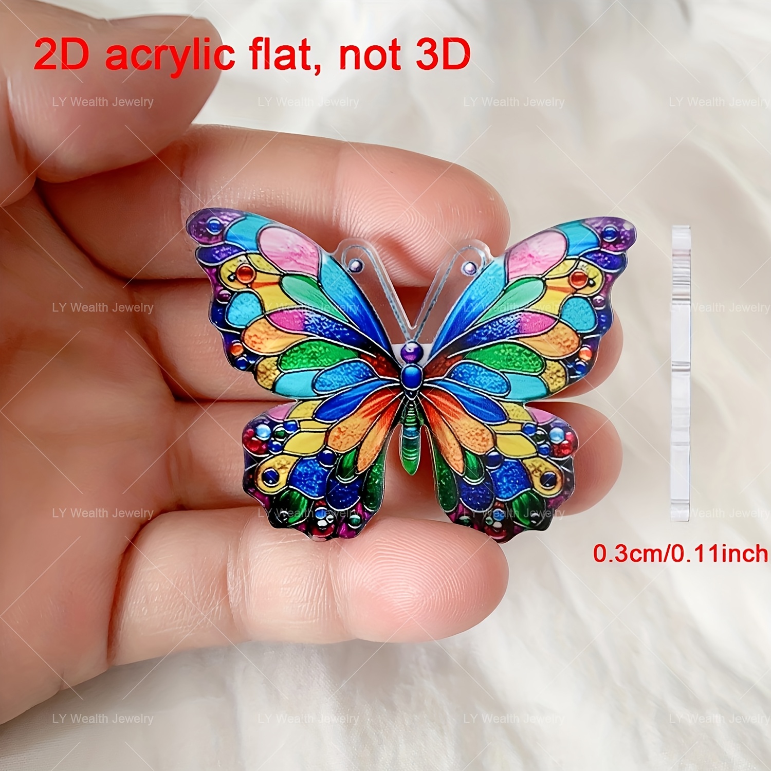 Image of 2d Flat, 1pc, Fashionable And Cute Colorful Brooch, Acrylic Pin, Women's Tie Clip, Very Suitable For Jackets, Sweaters And Scarves, Backpacks, Clothing Jewelry Additions, Holiday Gifts, For