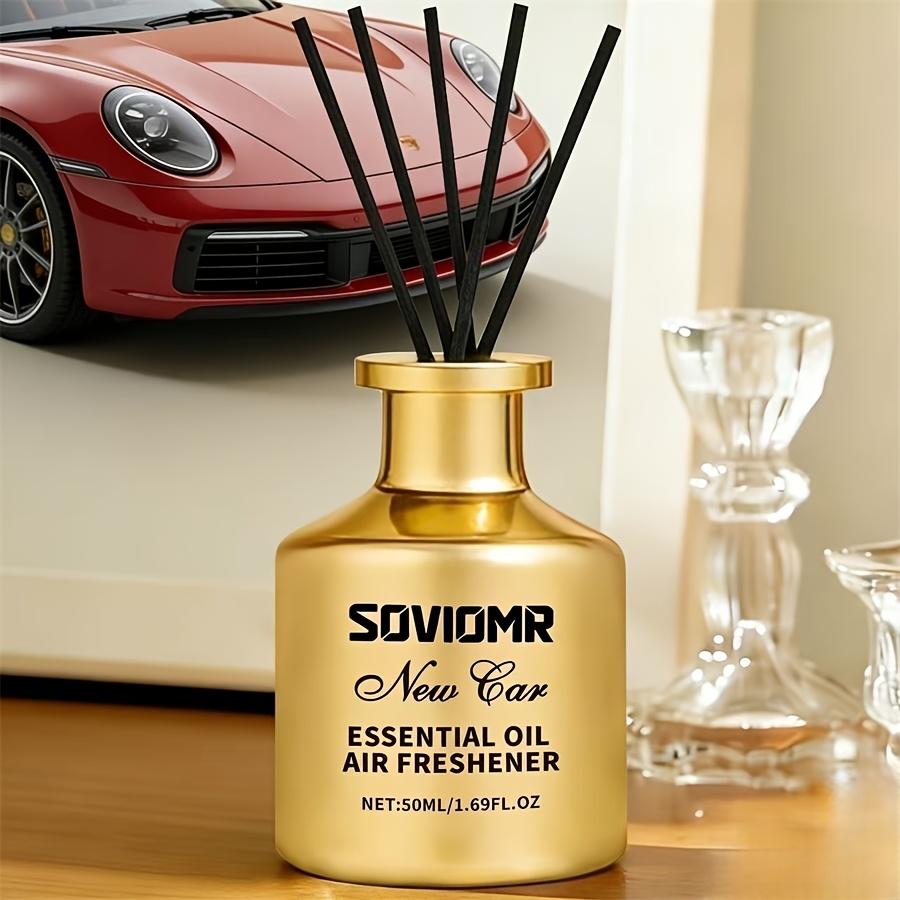 1 Sticlă de Difuzor de Ulei Esențial, Perfect pentru Spații Mari, Acest Odorizant de Aer de Lungă Durată Eliberează un Parfum Plăcut. Disponibil într-o Varietate de Parfumuri, Inclusiv Ocean, Căpșună, Santal, Mașină Nouă, Vanilie și Iasomie, Este un Cadou Ideal