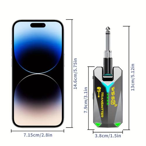 5 8ghz wireless audio transmitter and receiver compatible with 3 5mm 6 audio jacks no pairing required