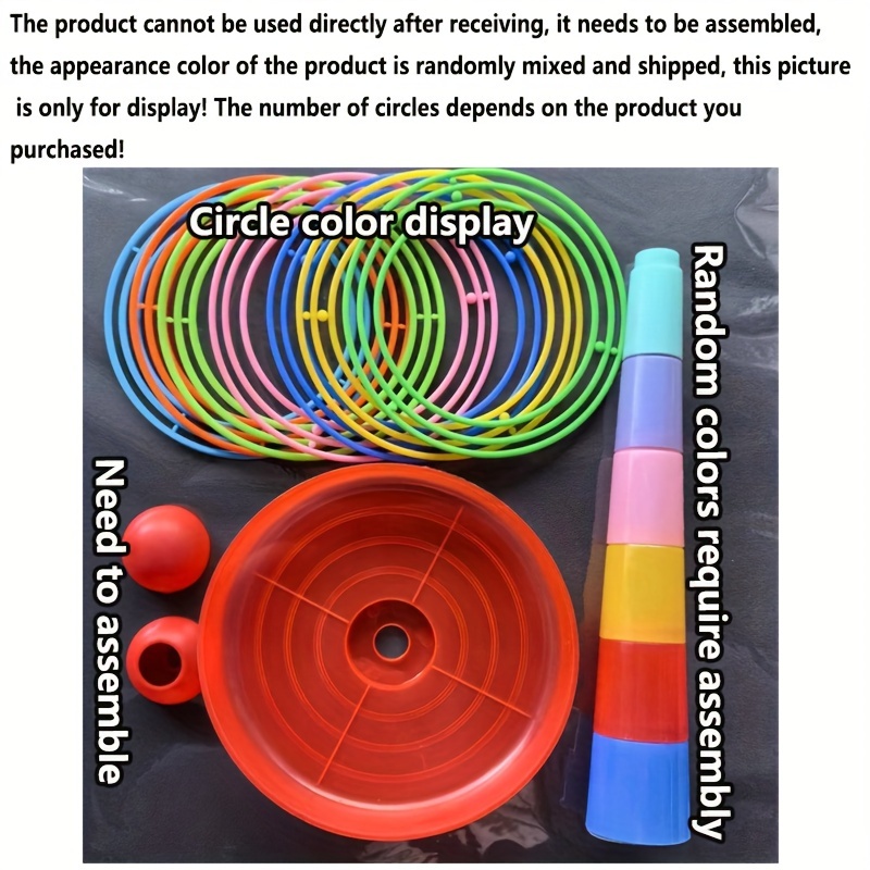 juego anillos plástico coloridos [construcción Temu El Salvador