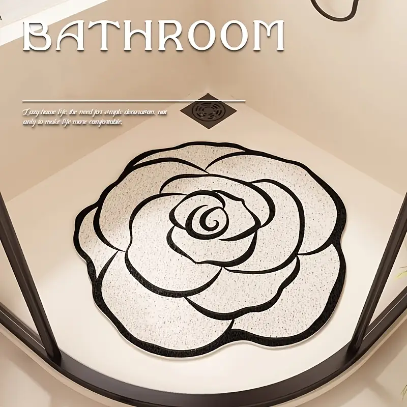 non slip bath mat with unique durable pvc plush texture easy to clean modern bathroom decor for bathroom Product details 0