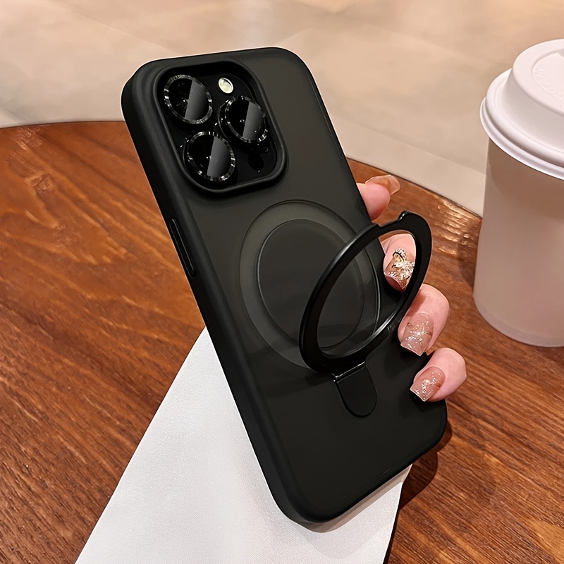 Phone Case - Magnetic Ring Holder Phone Case For Iphone 14 13 12 15 Pro Cover Wireless Charging Cellphone