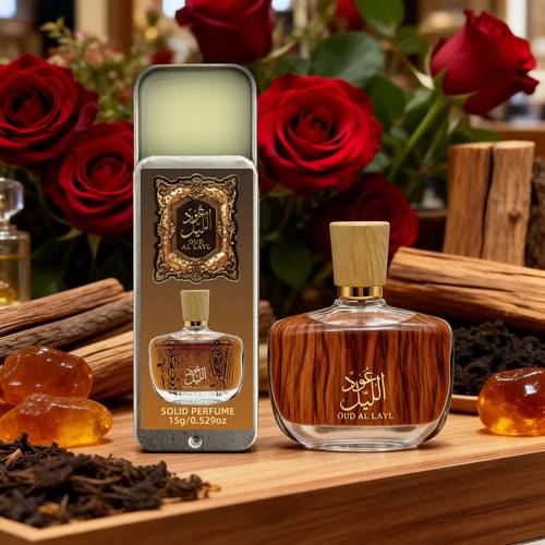 oud al arabic perfume balm 15g unisex alcohol free long lasting floral fragrance with notes of rose and amber enhances charm and compact and portable for on the go suitable for dating work and daily wear
