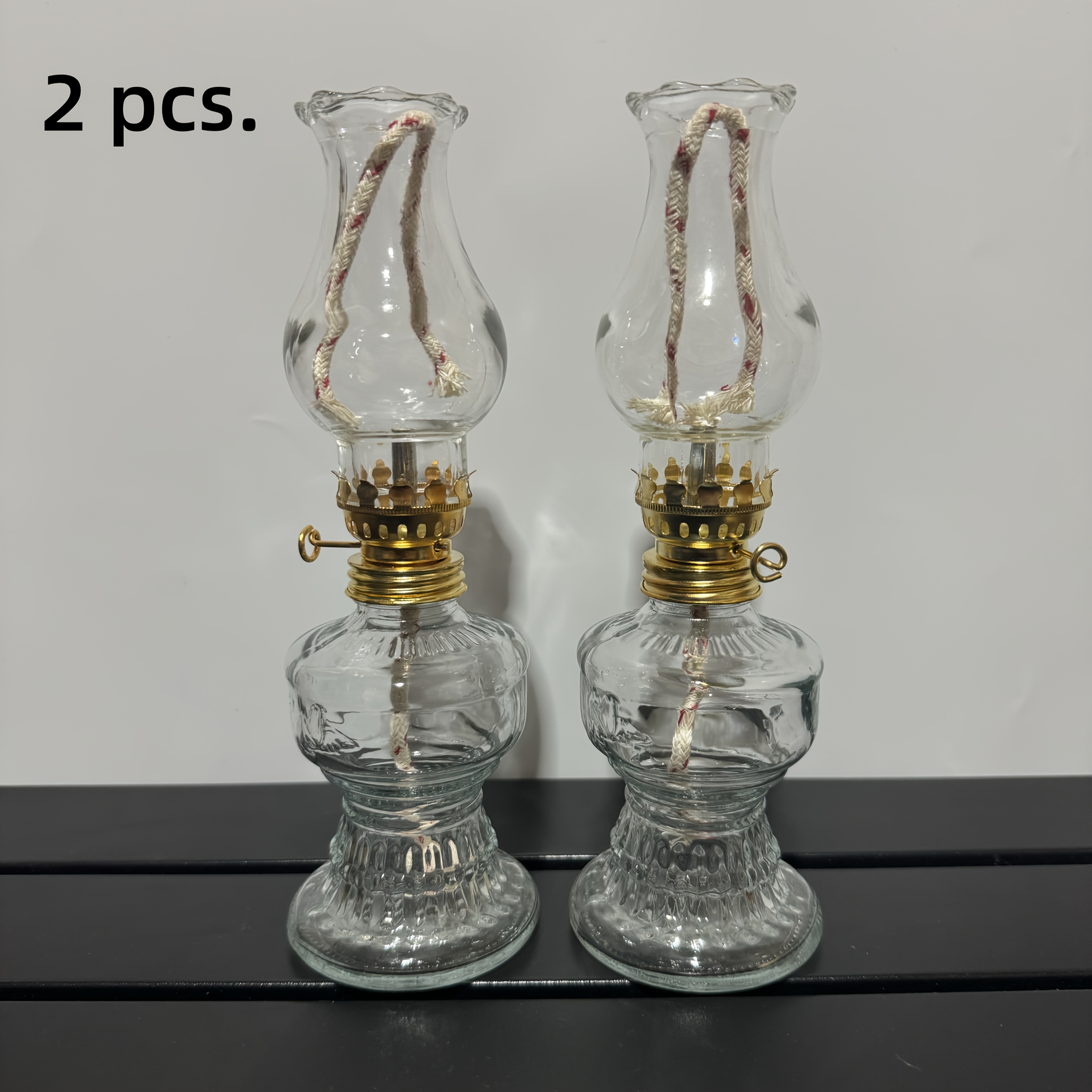 2pcs Old Kerosene Lamp | Table Lamp For Garden, Kitchen, Outdoor Camping, Emergency Lighting, Decoration Horse Lamp - Does Not Fuel