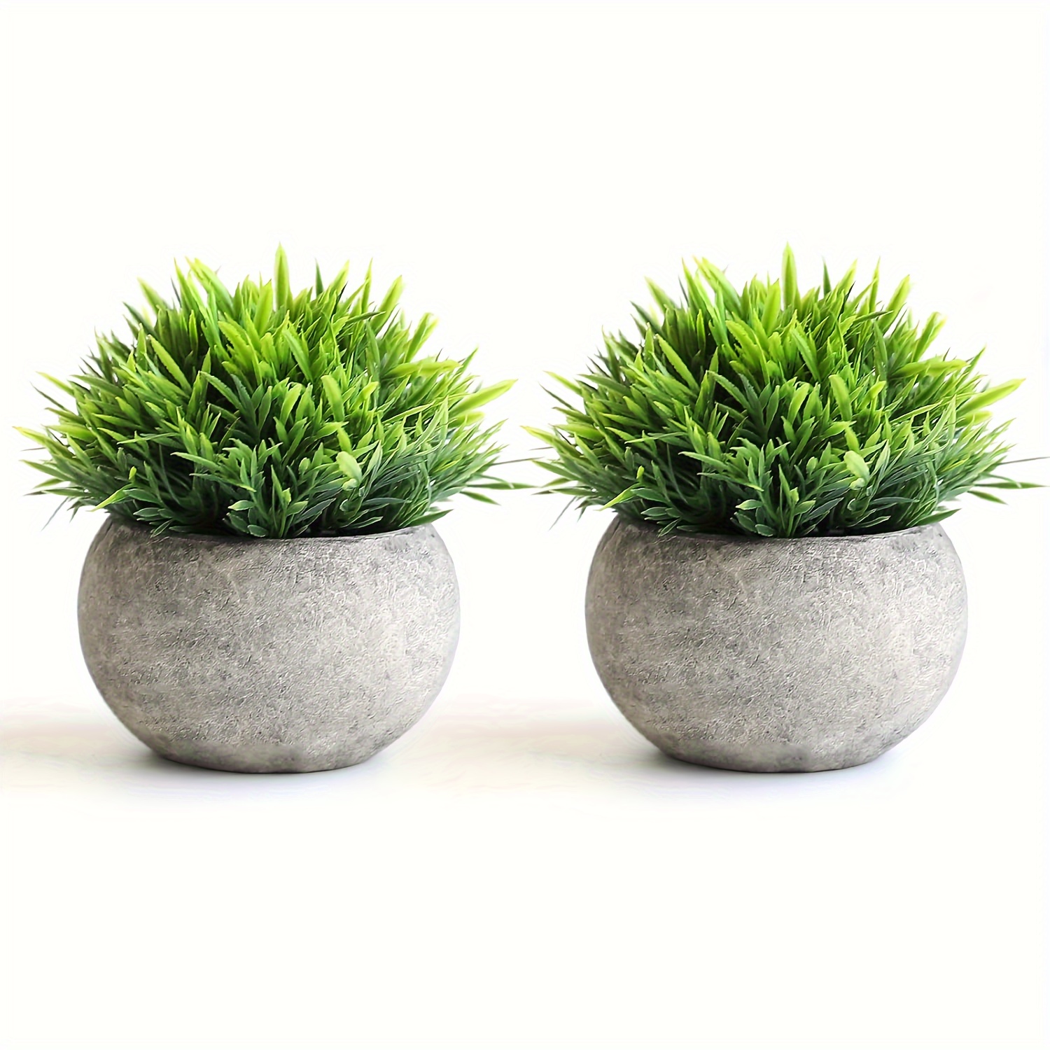 

2pcs Artificial Plant For Home Decor, Fake Plants For Bathroom Home Office Decor, Small Artificial Faux Greenery For House Decorations (potted Plants)