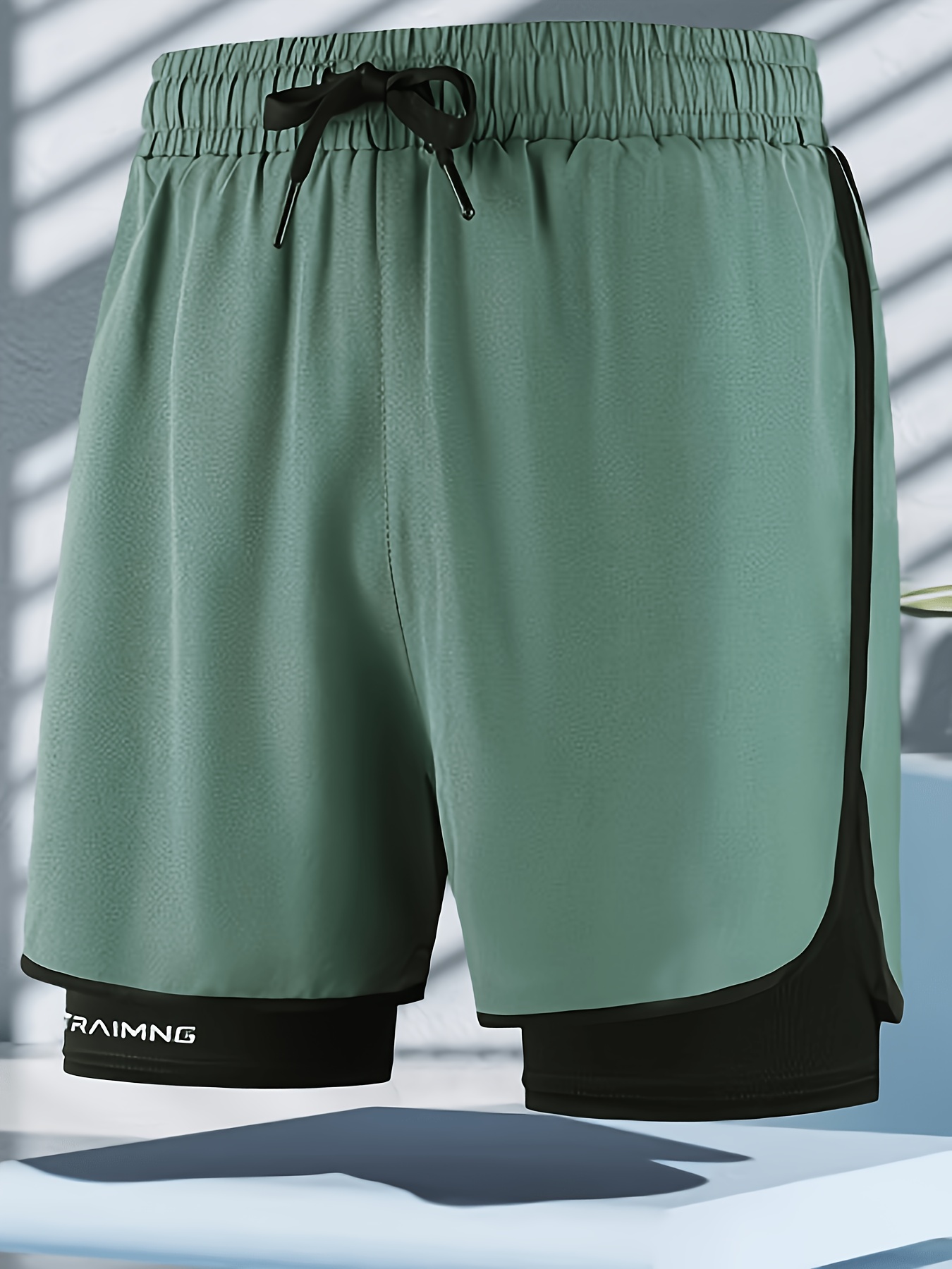 Conjunto de 3 Calções de Corrida 2-em-1 com Bolso para Telemóvel 3
