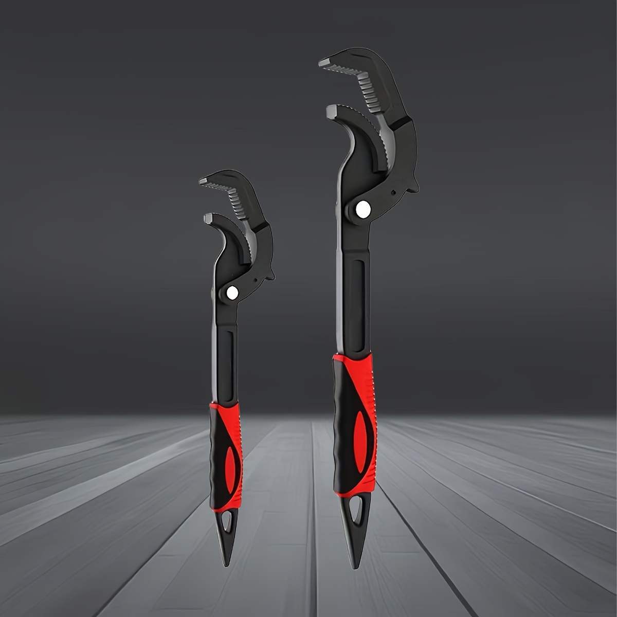2pcs Set Adjustable Universal Wrench, High Carbon Steel , -sided Teeth, Pointed End, Opening For Automotive And , Pipe Repair