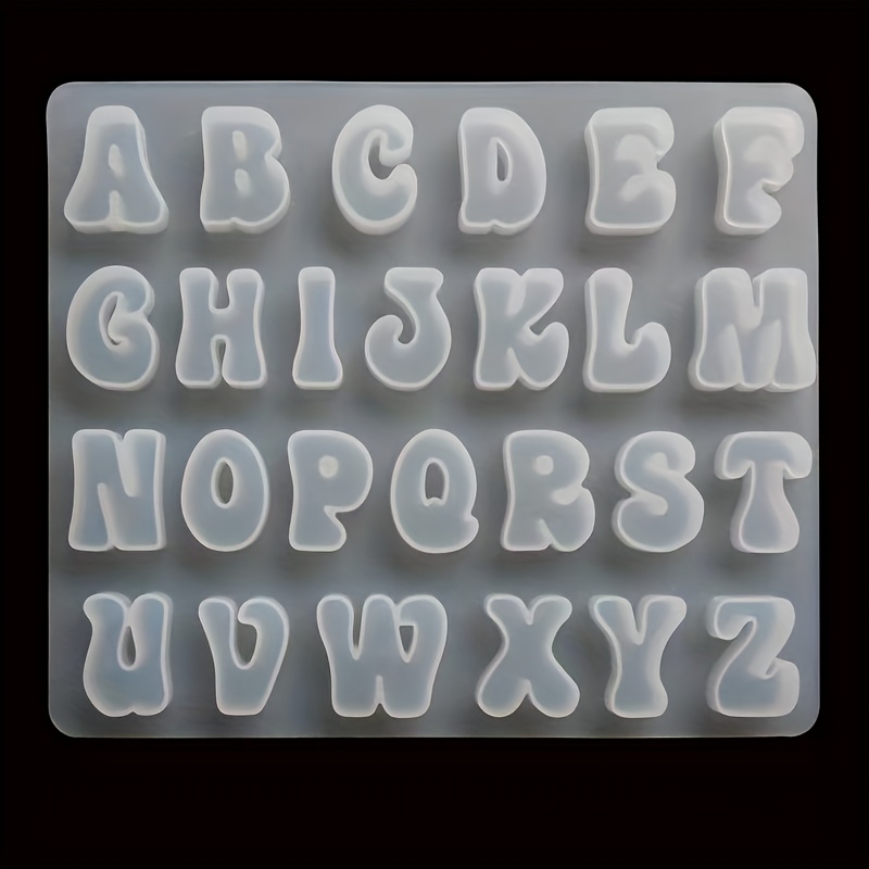 Image of 1pc Mold, 26 English Letters Silicone Mold, Home Decorating Mold, Soap And Candle Mold, Perfect For Lovers