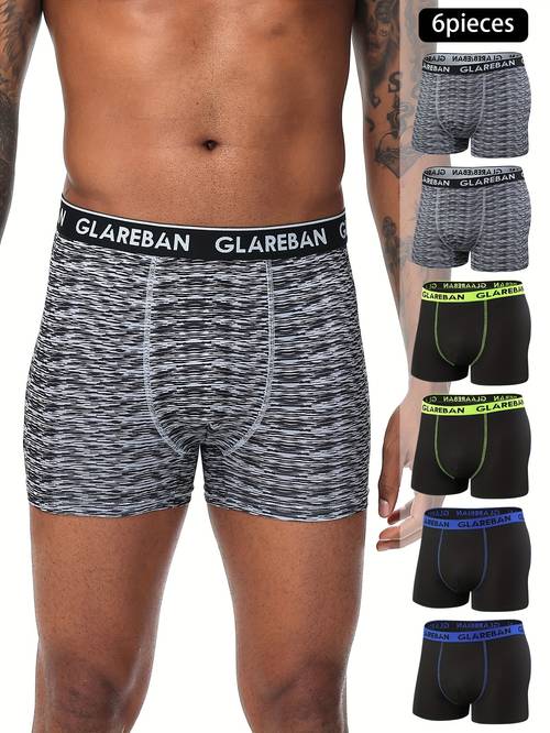 6pcs men boxer shorts fashion style underwear male brand boxer and underpants for homme set slip panties sports
