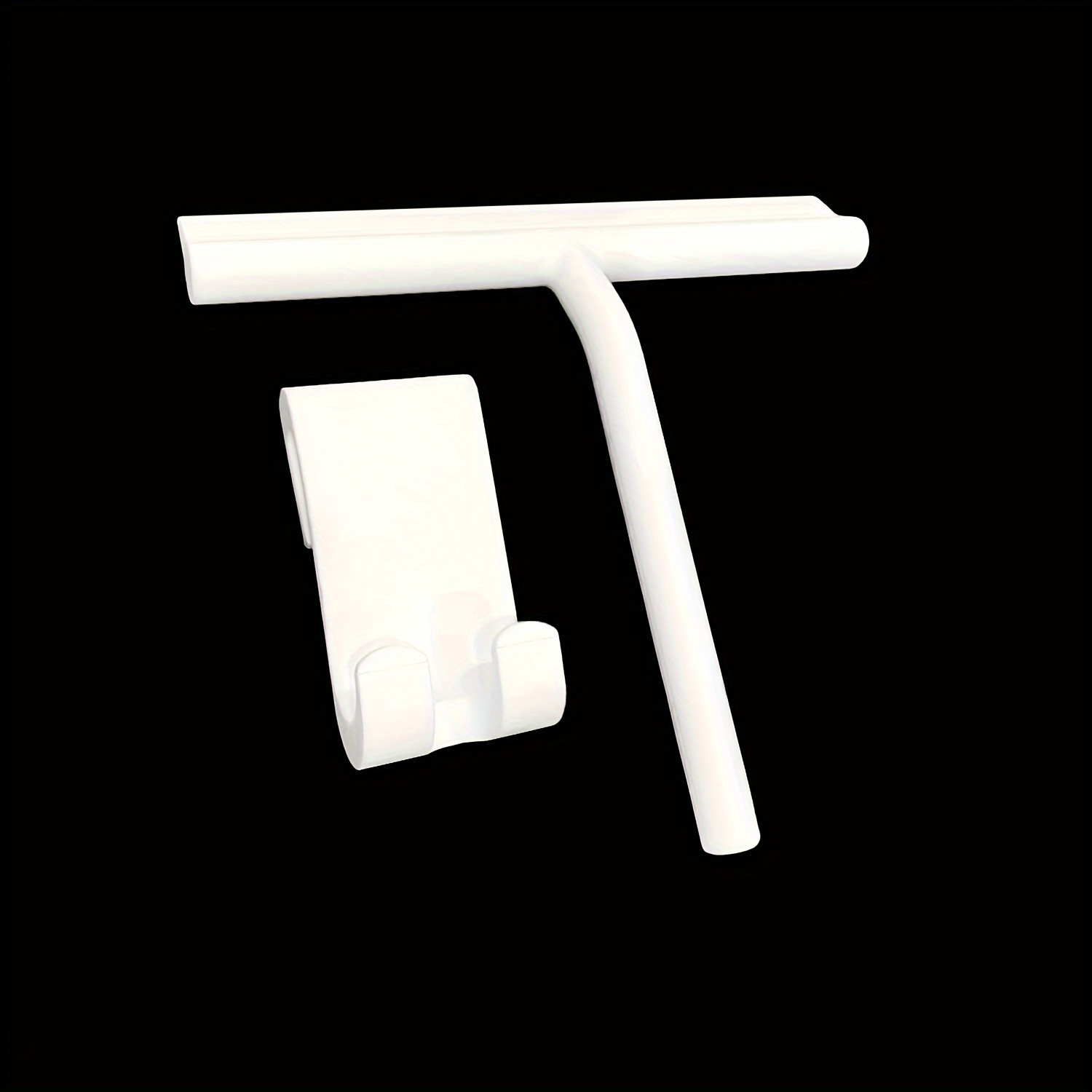 TEMU 1pc Shower Squeegee With Hook, Silicone Window Wiper, All-purpose Bathroom Squeegee For Shower Glass Door, Silicone Shower Cleaner Glass Wiper