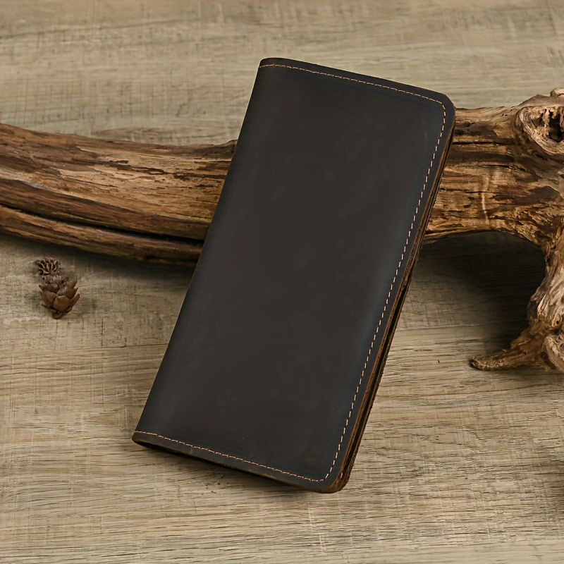 Genuine Leather Men's Wallet Leather Business Retro Multi-card Long Wallet Men's Casual Handbag Men'