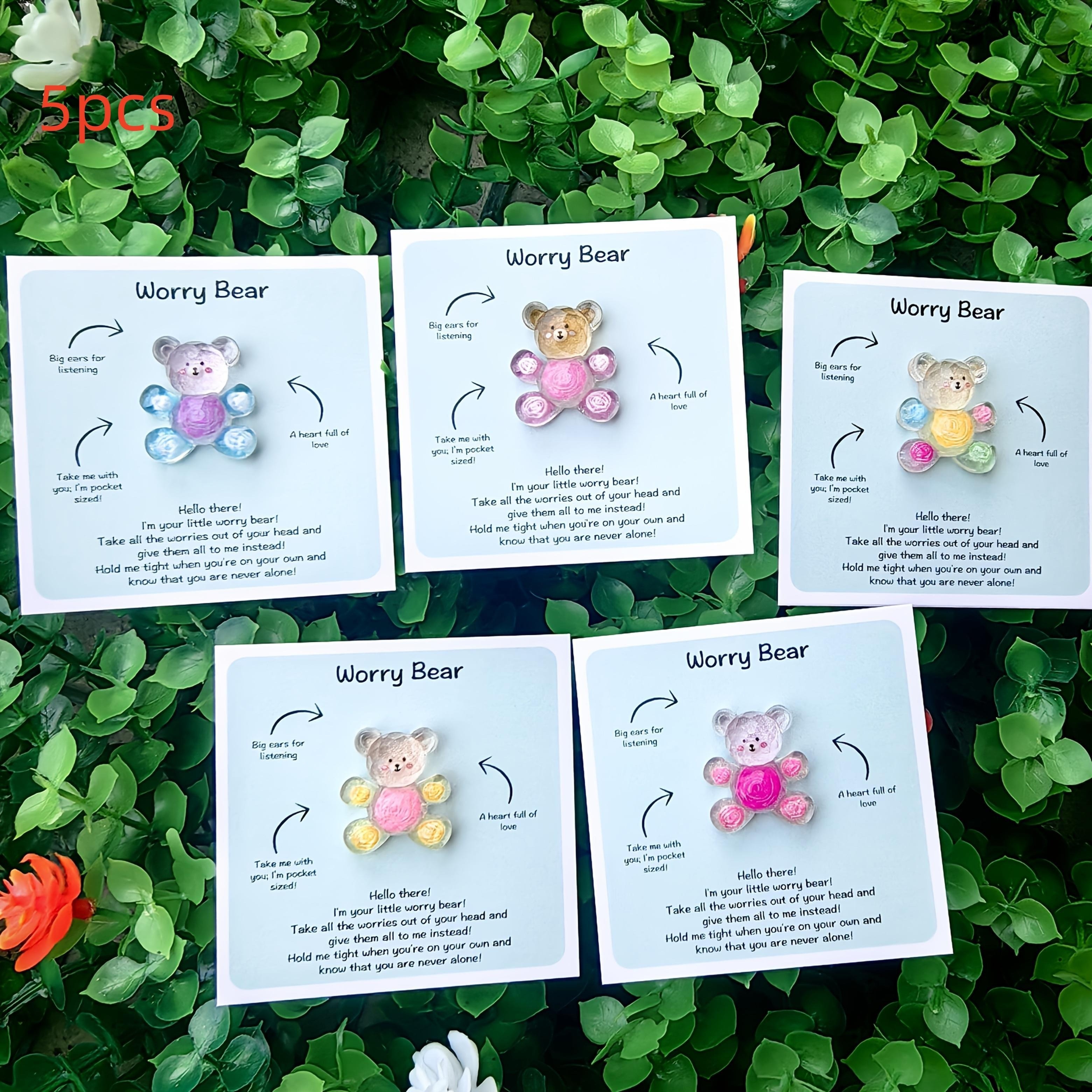 TEMU 5 st Fickbjörnar, Ångestlindrande Present, Mental Hälsa-present, Autism & Irriteradhet-present, Stressavlastande Gåva till , Skolstartsgåva för