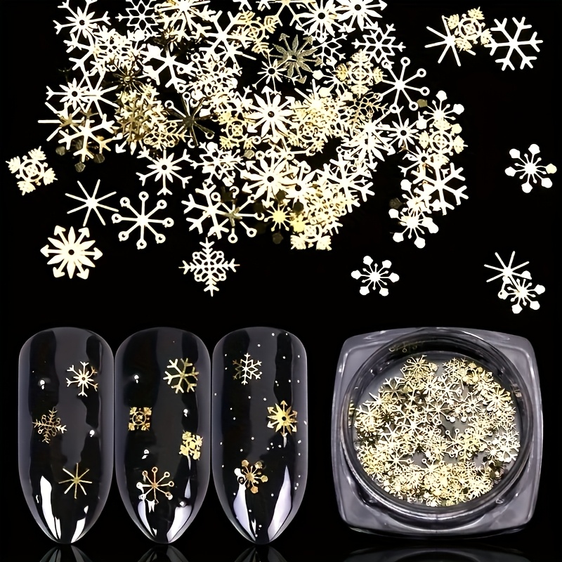 TEMU 90 pezzi di paillettes per unghie a forma di di , decorazioni natalizie 3D a di per unghie, adatte per nail art femminile