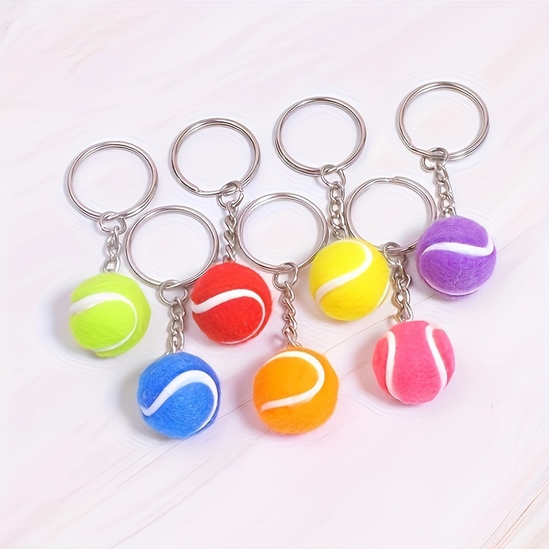 

1pc 2cm Tennis Keychain Pendant For Men, Casual Tennis Key Ring