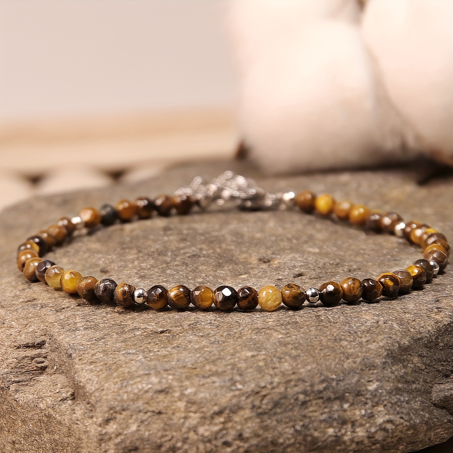 Image of Natural Stone Simple Eye Bead Bracelet - Symbol Of Protection, Ideal For Daily Wear And Gifting On Special Occasions
