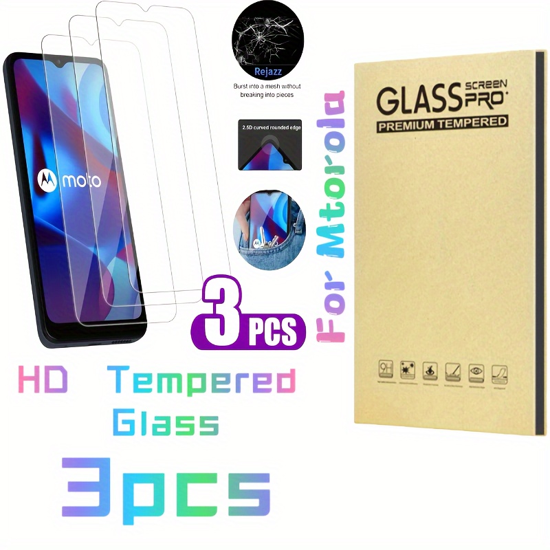 

3- Tempered Glass Screen Protectors For , High- Protective Skins, Full Coverage, , -resistant, Compatible With Moto G50 5g/g Pure/g 5g 2023/g Play 2023/2022/2021