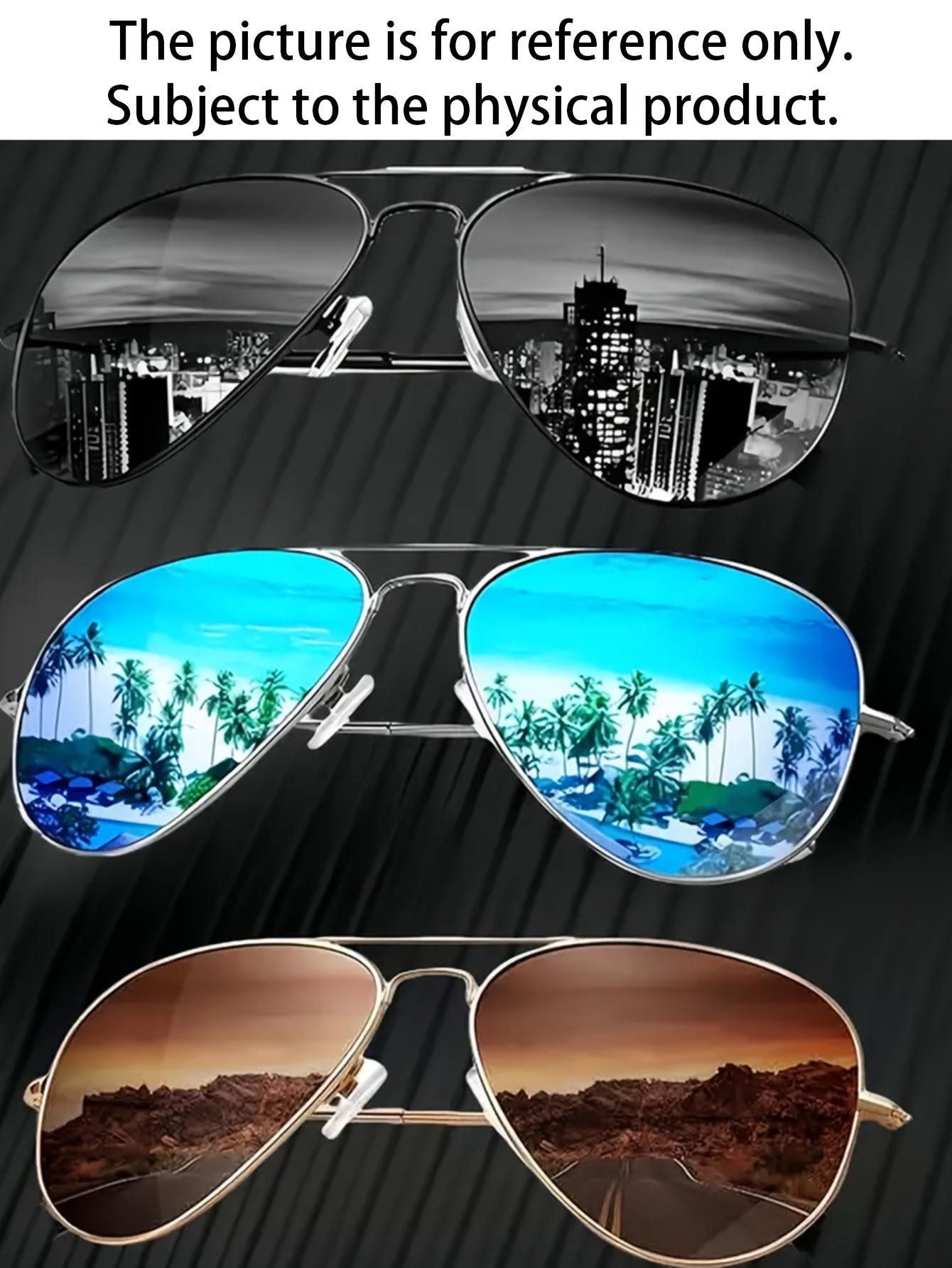 3 шт. 1 шт. модные очки для мужчин и женщин с поляризацией, металлическая рамка, модный квадратный дизайн с AC-линзами, рыбалка, активный отдых, детали 7