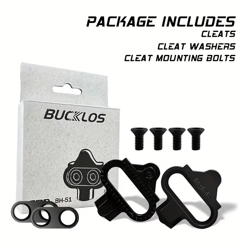 Bucklos Mtb Bike Pedal Cleats Bh51 Bh56 For Spd Mountain Bicycle Self- Cleats For M8100 Pedals Clips