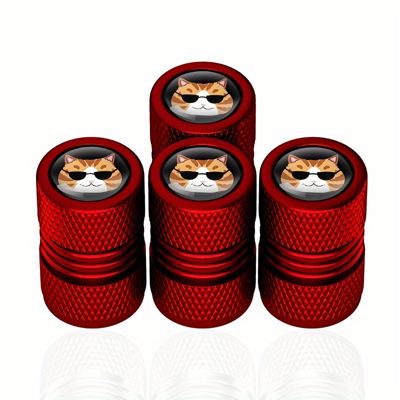 Tapones de Aluminio Dibujo Gato Rojo
