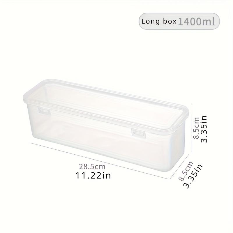 1pc Large Clear Plastic Storage Bins Stackable Sealable Kitchen Organizer For Fruits Vegetables Meats Includes Lids