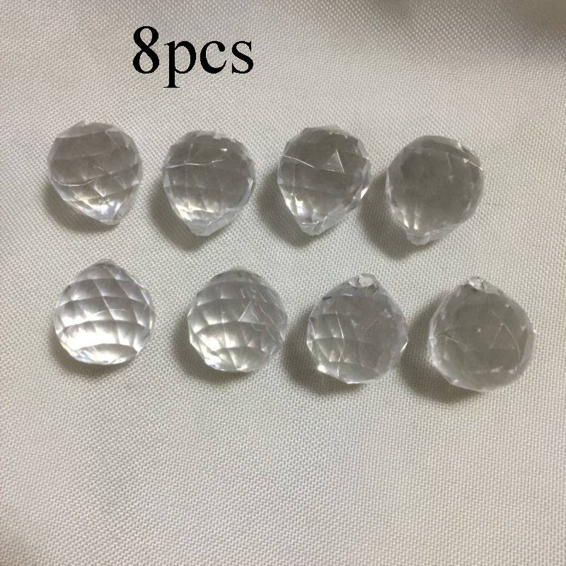 Image of 8pcs Catchers, Transparent Crystal Pendant, Refracts Light And Shadow, Home Decor, Crystal Pendant Window Hanging Ornaments, Room Decor, Festival Decorations, Transparent Crystal Pendant Decorations