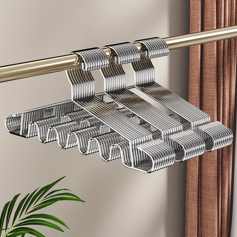 

Stainless Steel Hangers, Solid Space Saving Clothes Drying Racks, Non-slip Organizational Hanger Set