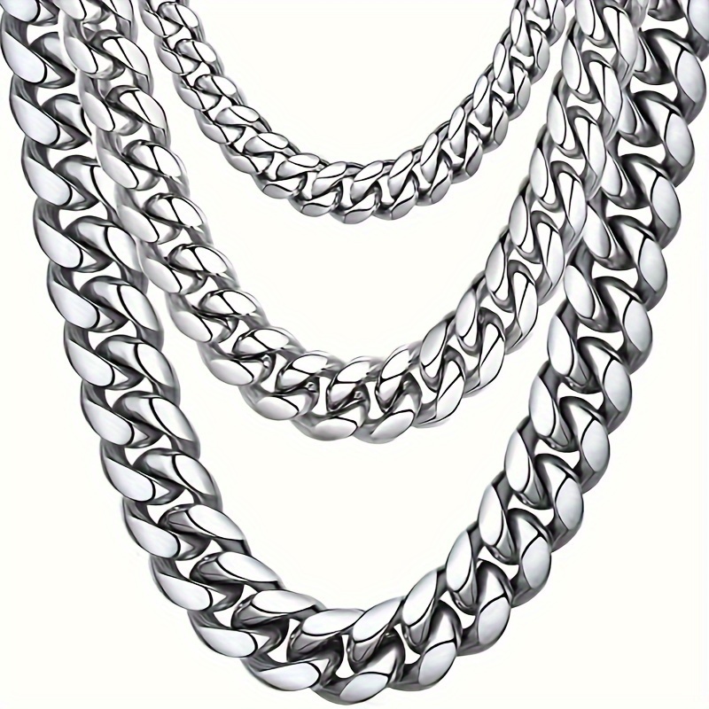 

Necklace For Men, 9mm/12mm/14mm Width, Steel Men Necklace , 22" 24" 28" Length