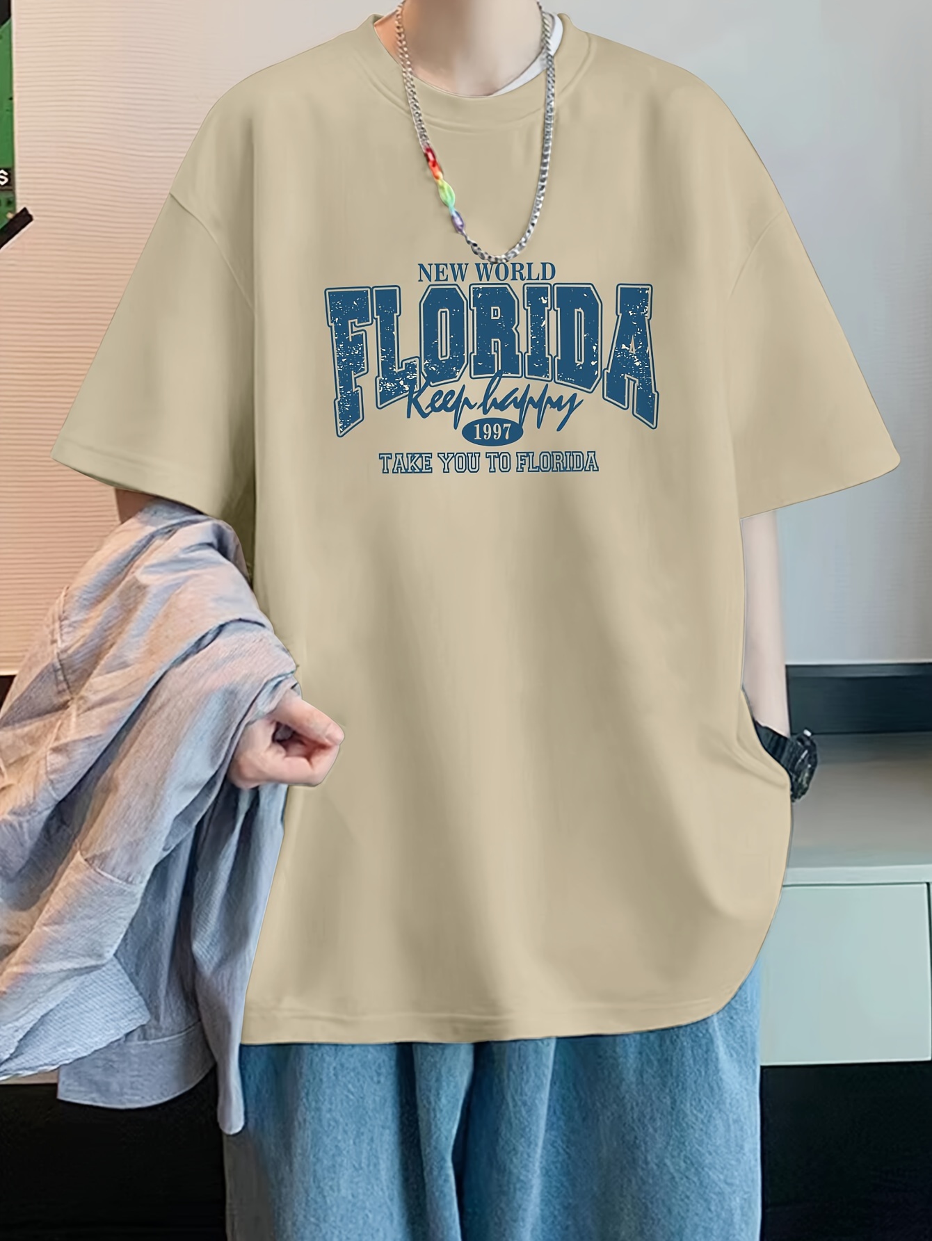 Camiseta Sin Mangas Hombre Estampado Florida Verano Camiseta - Temu Chile