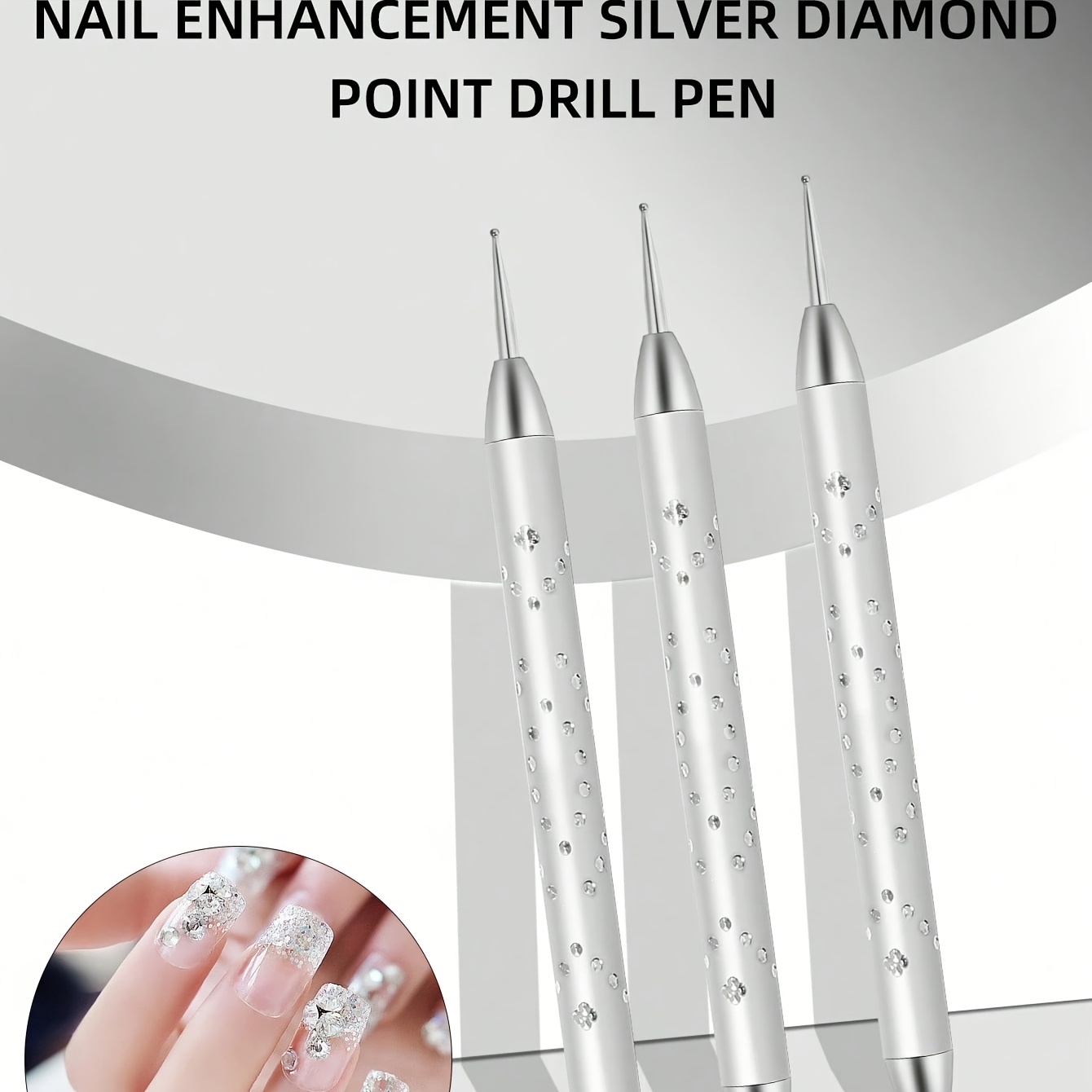 Dual Head Nail Art Drill Pen with Bead & Matrix Tips