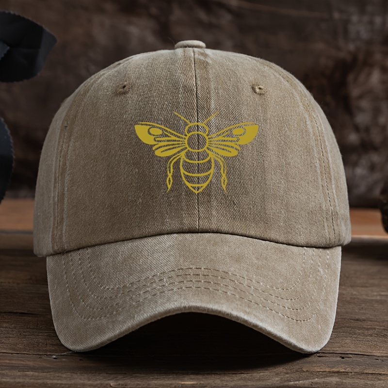 Moška in ženska bejzbolska kapa z motivom čebel, nastavljiva snapback kapa z motivom čebel, lahka priložnostna kapa za prosti čas na proste