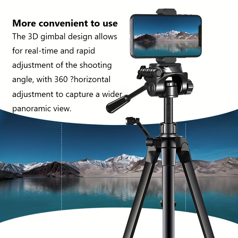 versatile metal tripod stand for dslr cameras smartphones sturdy photography camera accessories tripod stand for phone details 3
