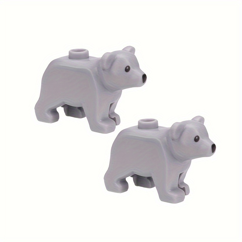 Zoo Animals Building Blocks Panda Brown & Bear Toy