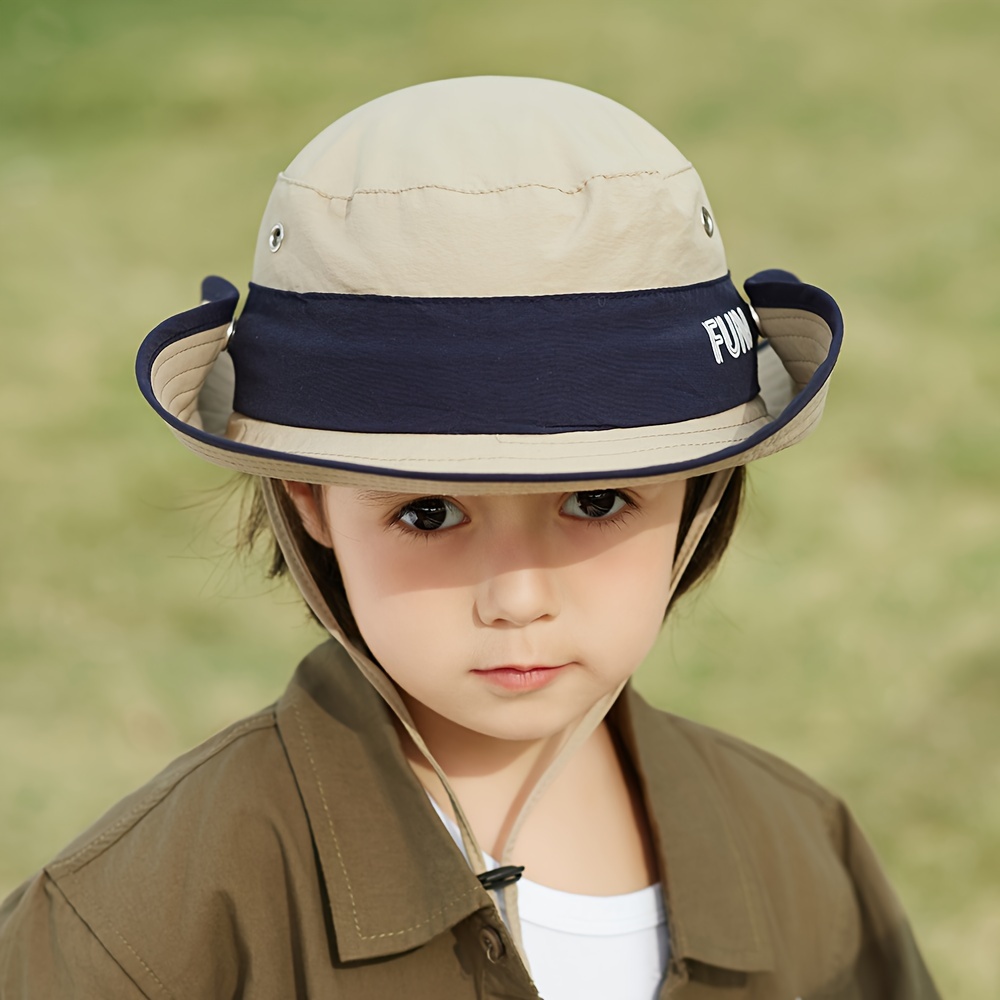 Casual Sunshade Big Brim Bucket Hat Medium Large Kids - Temu