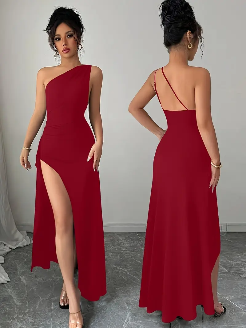 special edition designer dress Limited Edition Double V-Neck Long Sleeve Swing Dress